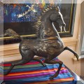 A03. Bronze sculpture "Black Horse" by Jiang Tiefeng. 194/225 17"h x 21"w 